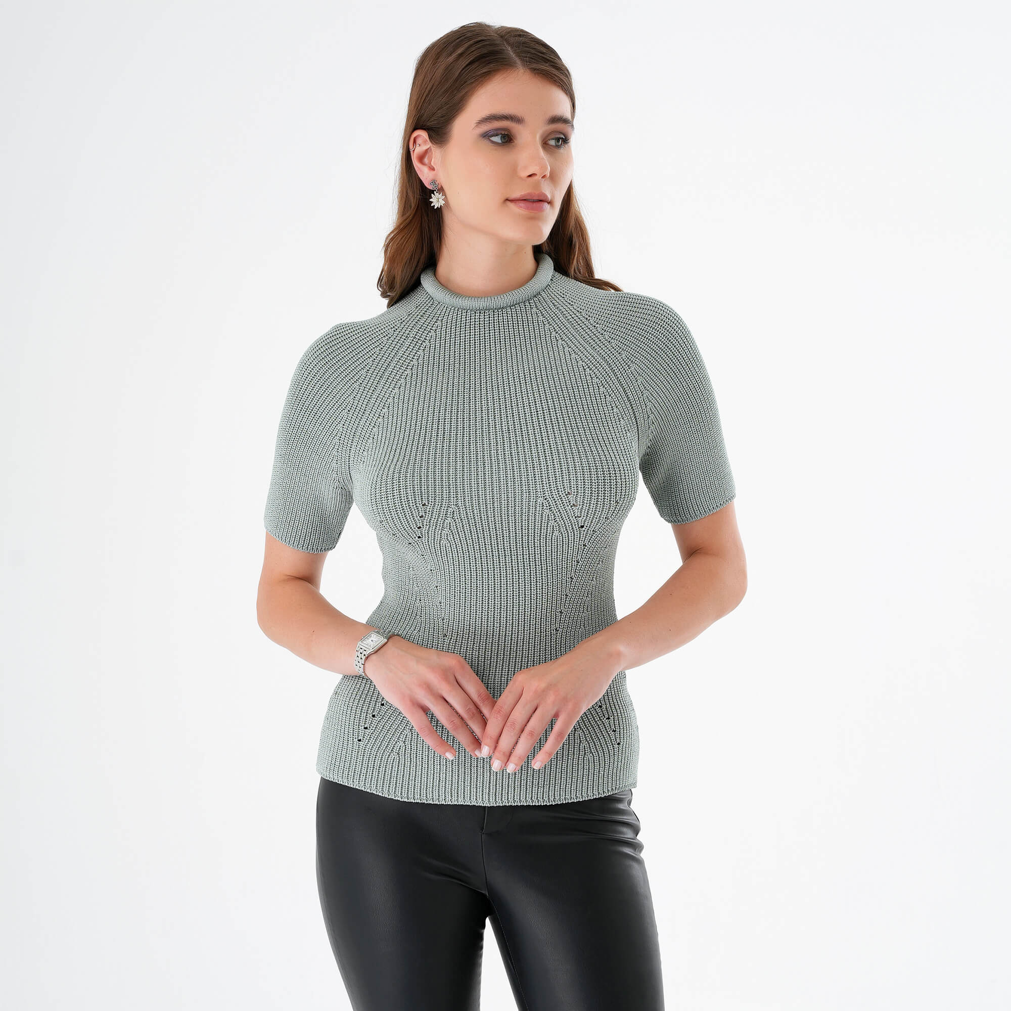 Fendi - Mint Green Knitted Pullover IT44